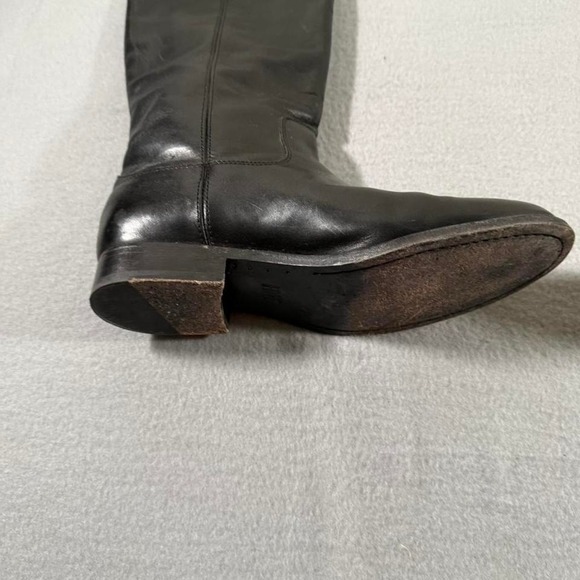Frye Women's Black Leather Knee High Riding Boots Western 9B - Picture 5 of 7